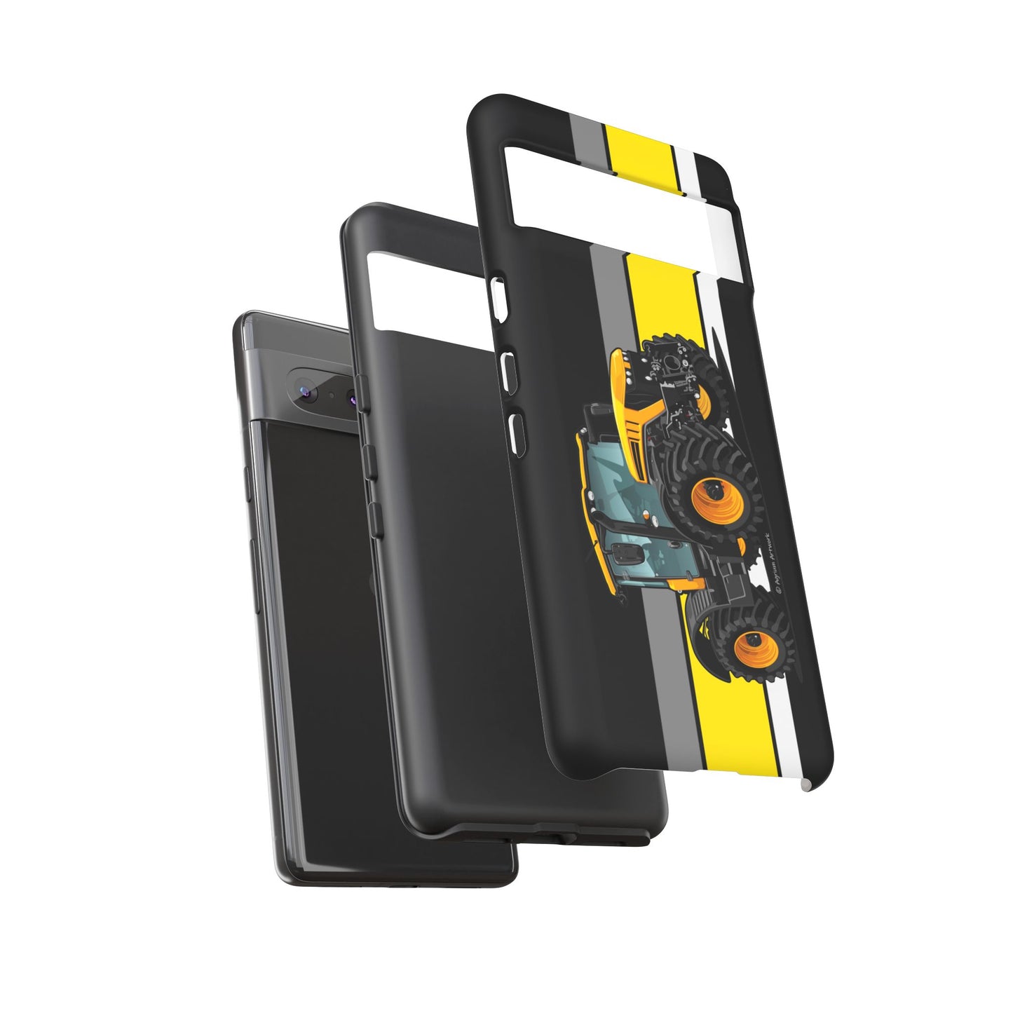 Yellow Fastrak 4000 Series Tough Phone Case - Black