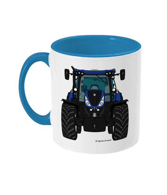 Blue Tractor #4 11oz Coloured Mug