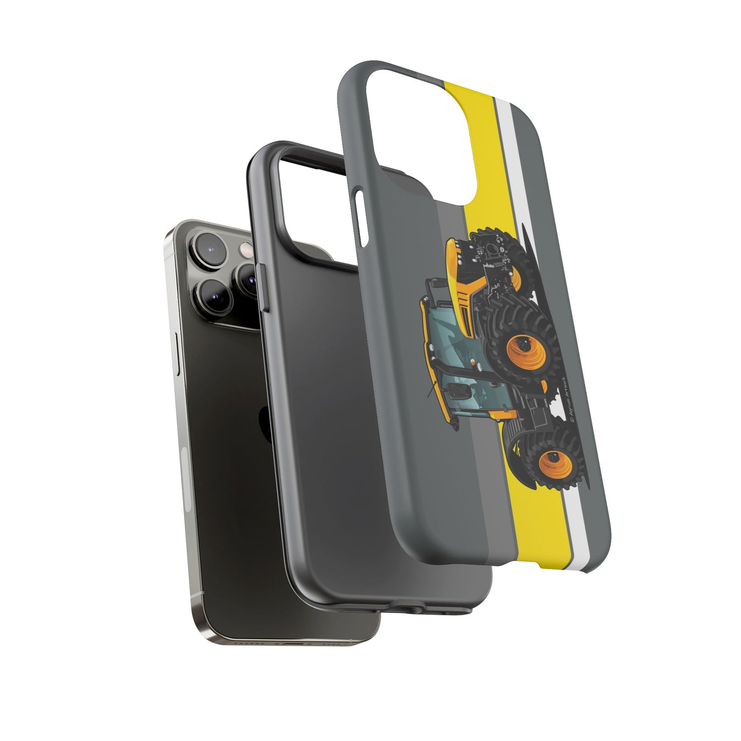 Yellow Fastrak 4000 Series Tough Phone Case - Grey