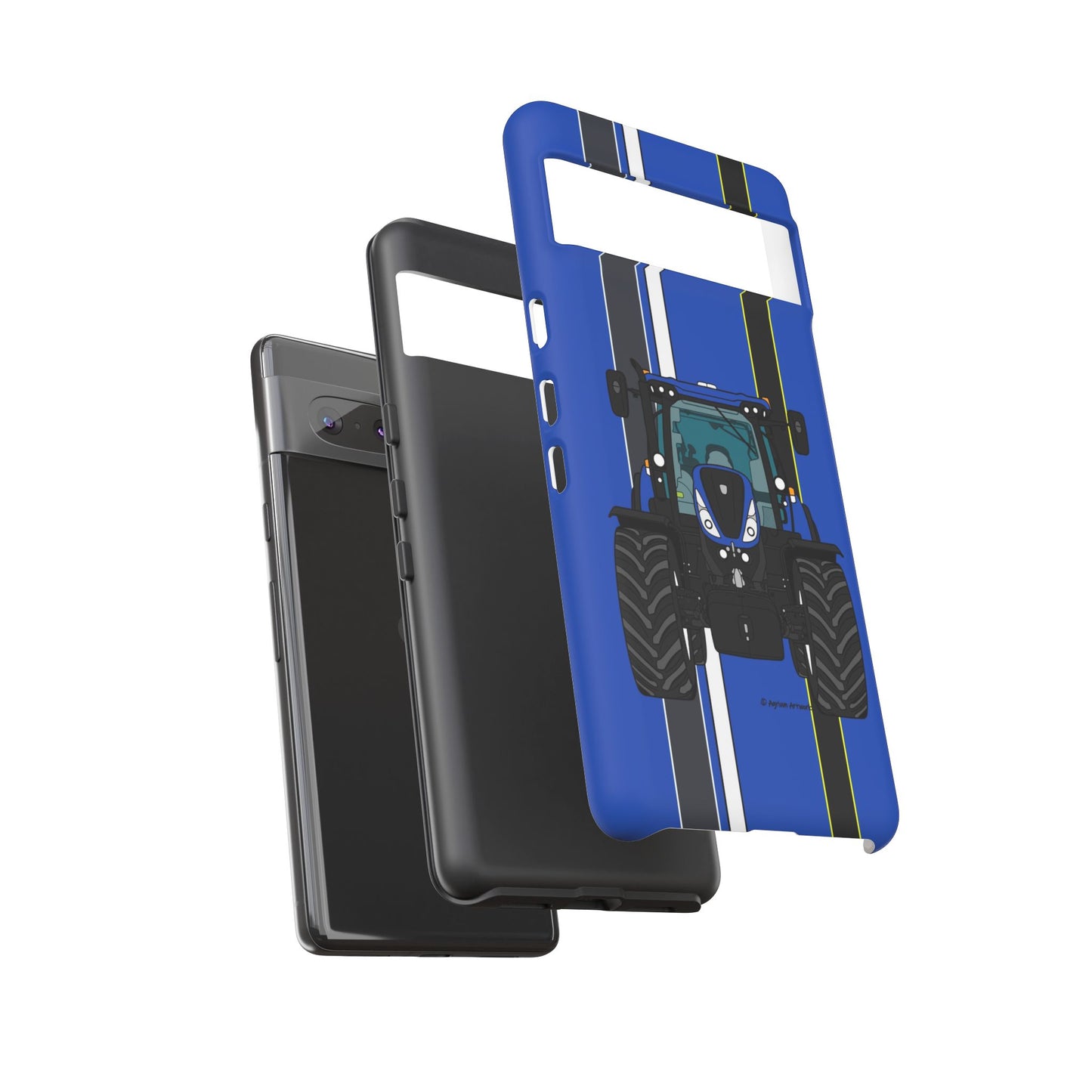 Blue Tractor #4 Tough Phone Case