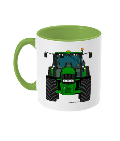 Green Tractor #2 11oz Coloured Mug