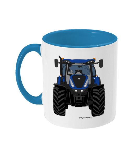 Blue Tractor #6 11oz Coloured Mug