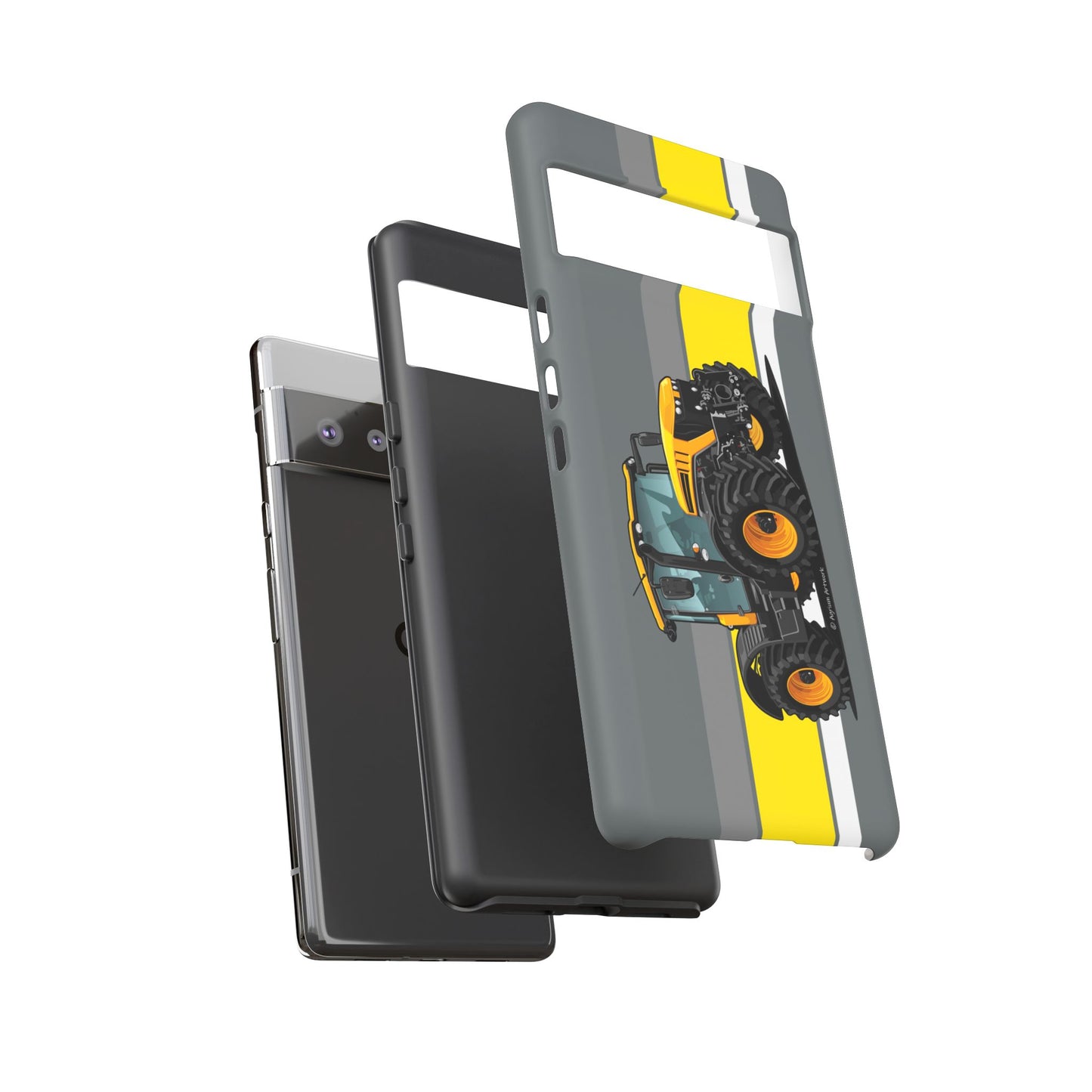 Yellow Fastrak 4000 Series Tough Phone Case - Grey