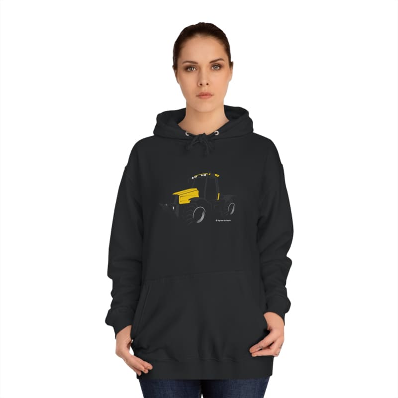 Yellow Fastrak 2135 Tractor - Silhouette - Adult Hoodie