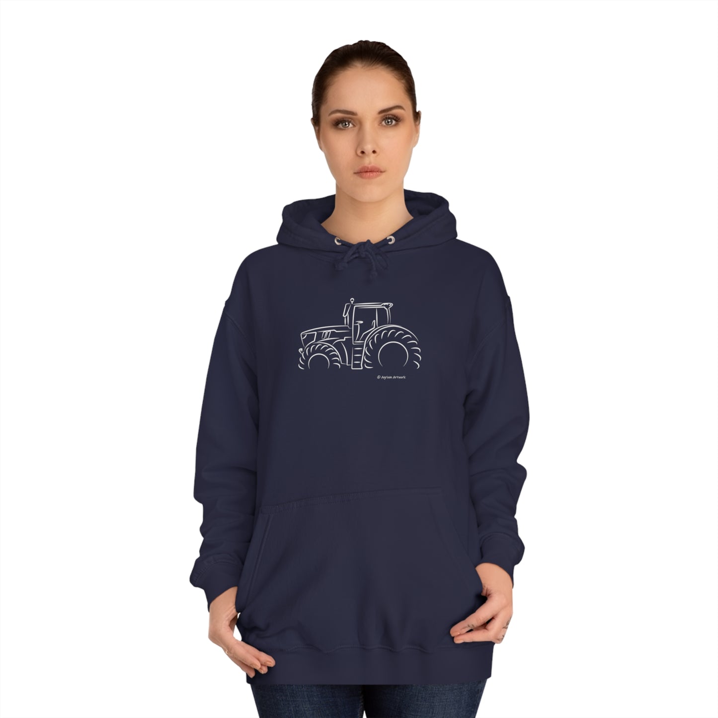 John Deere 6R Series Tractor Highlights - Adult Hoodie
