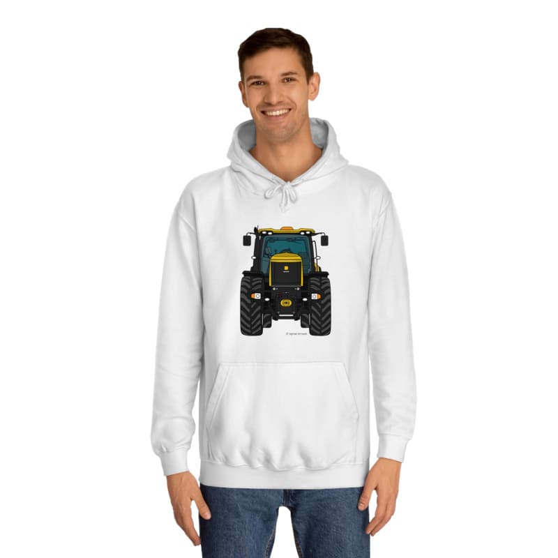 Yellow Fast Tractor - Adult Cartoon Hoodie