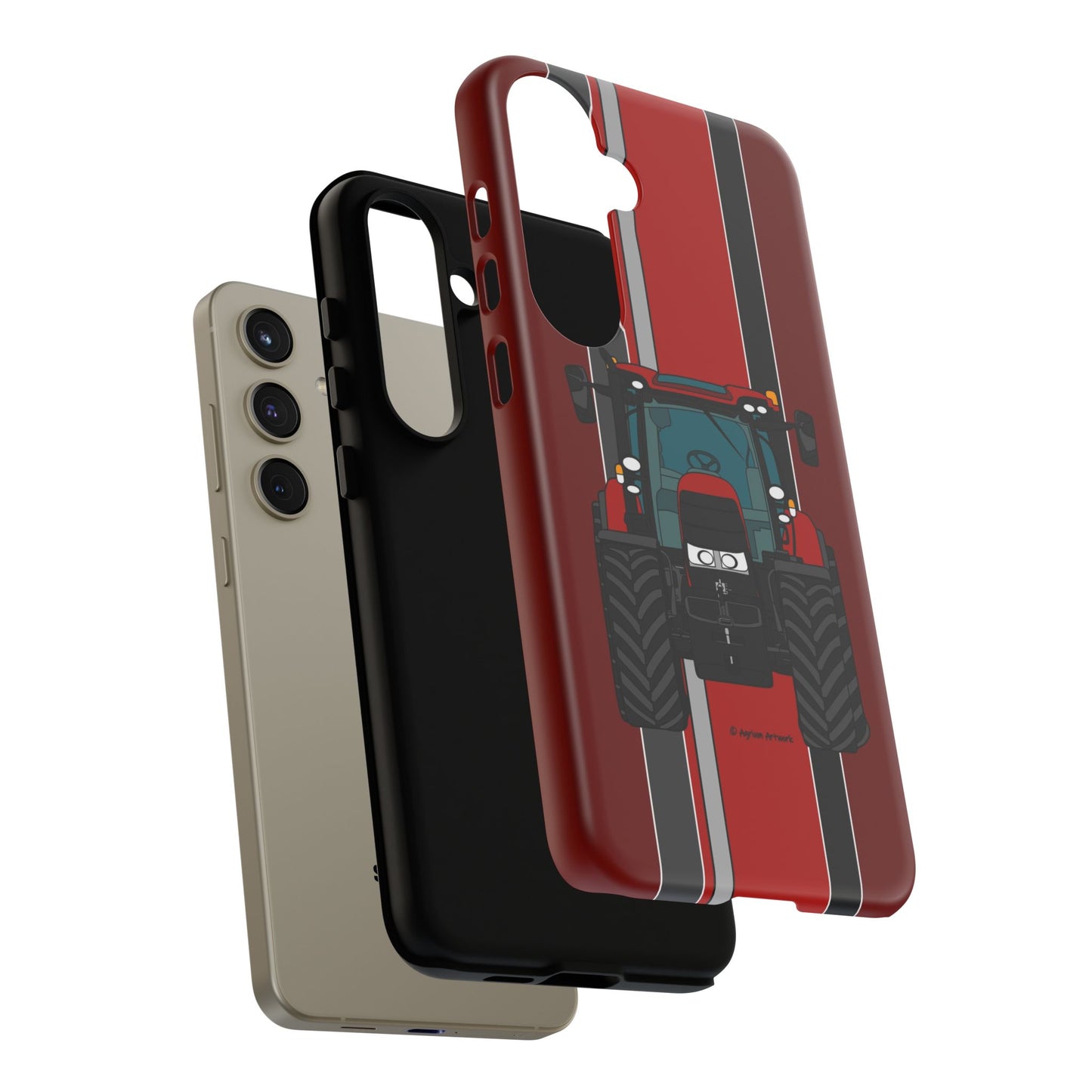 Dark Red Tractor #1 Tough Phone Case