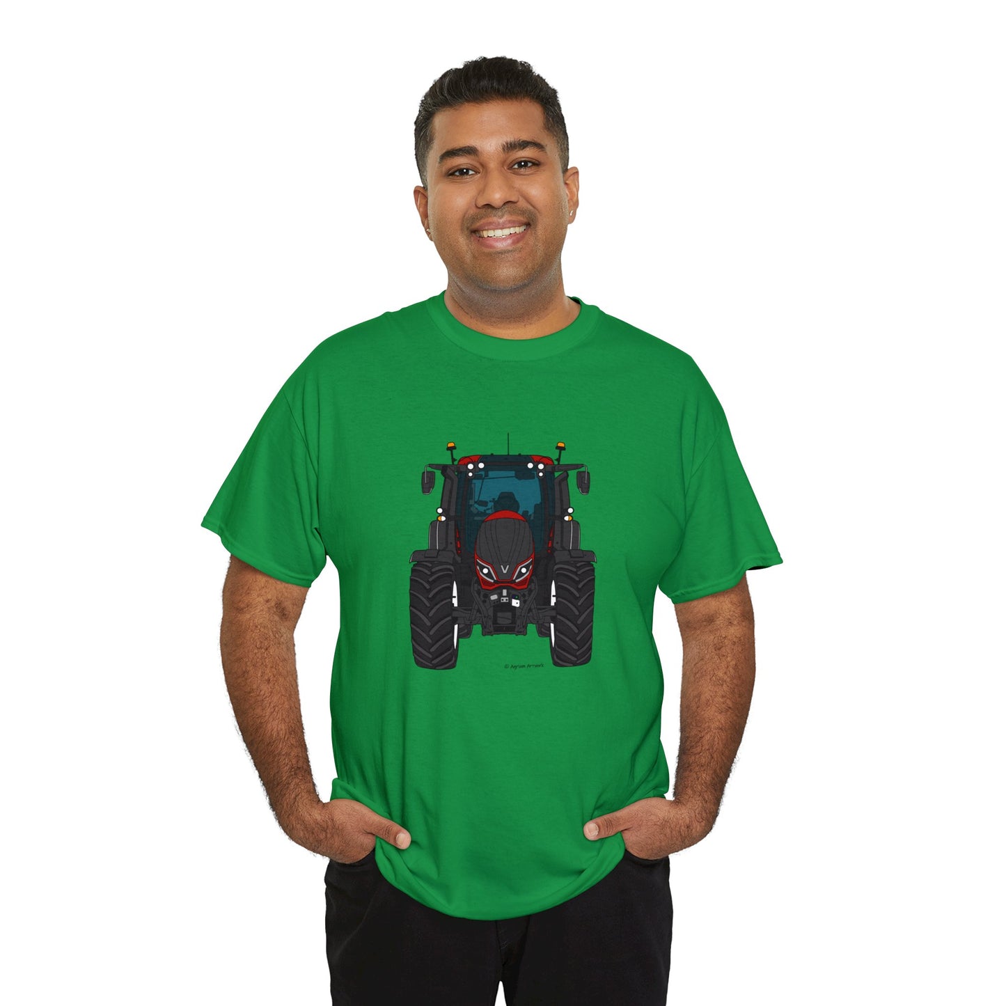 Valtra T Maroon Tractor - Adult Classic Fit Cartoon T-Shirt