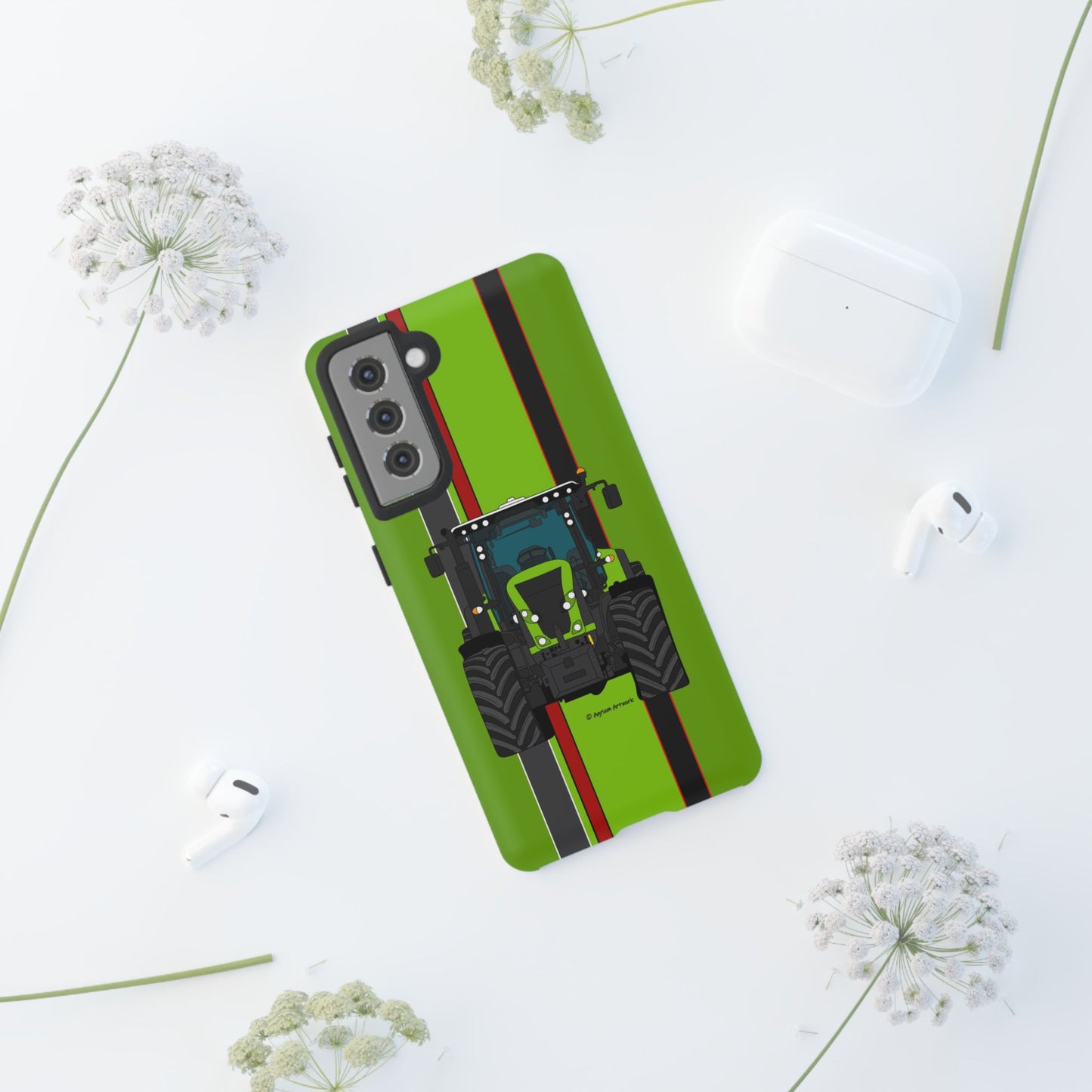 Lime Green Tractor #1 Tough Phone Case