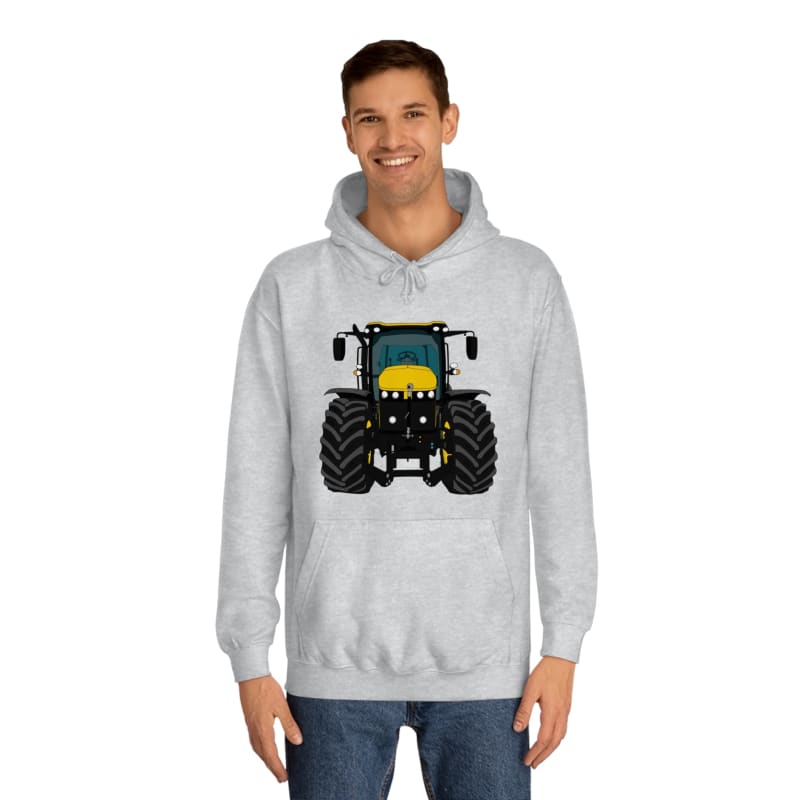 Yellow Fast Tractor - Adult Cartoon Hoodie