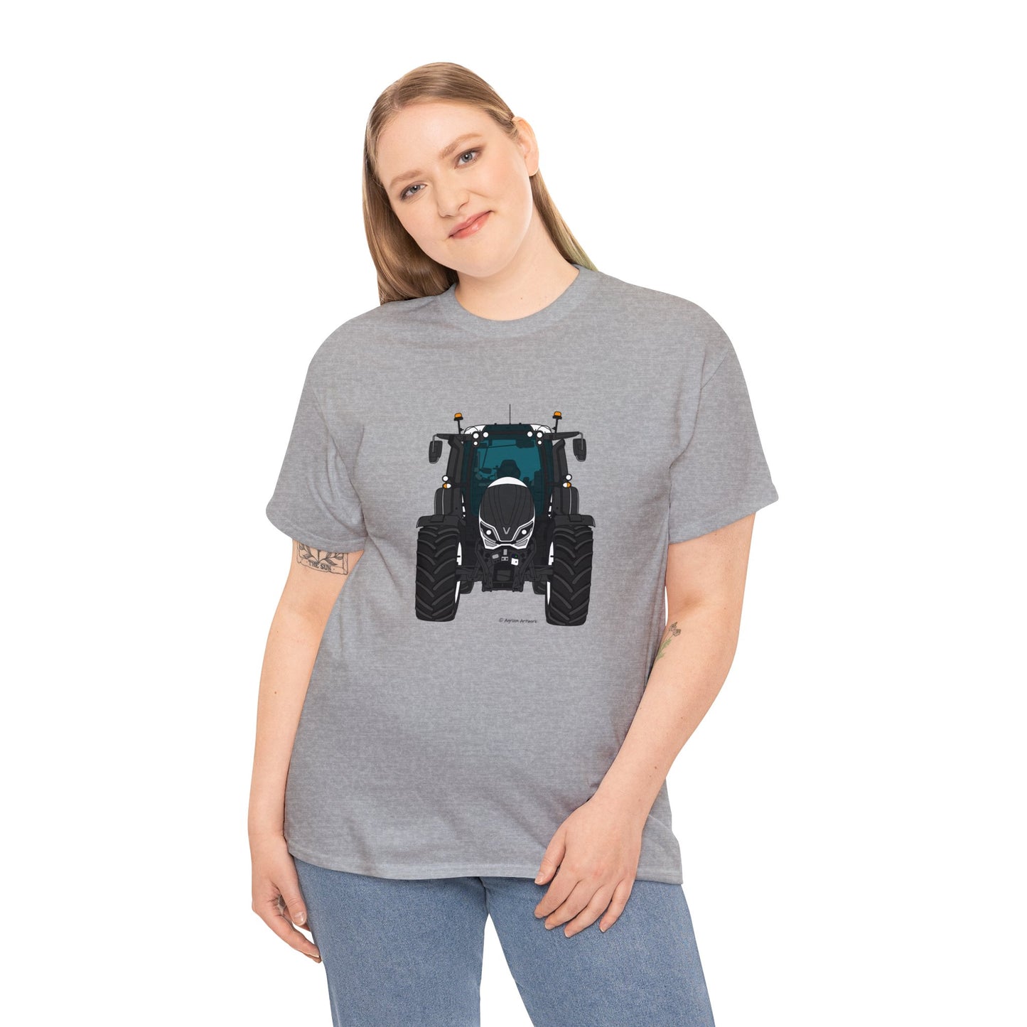 Valtra T White Tractor - Adult Classic Fit Cartoon T-Shirt