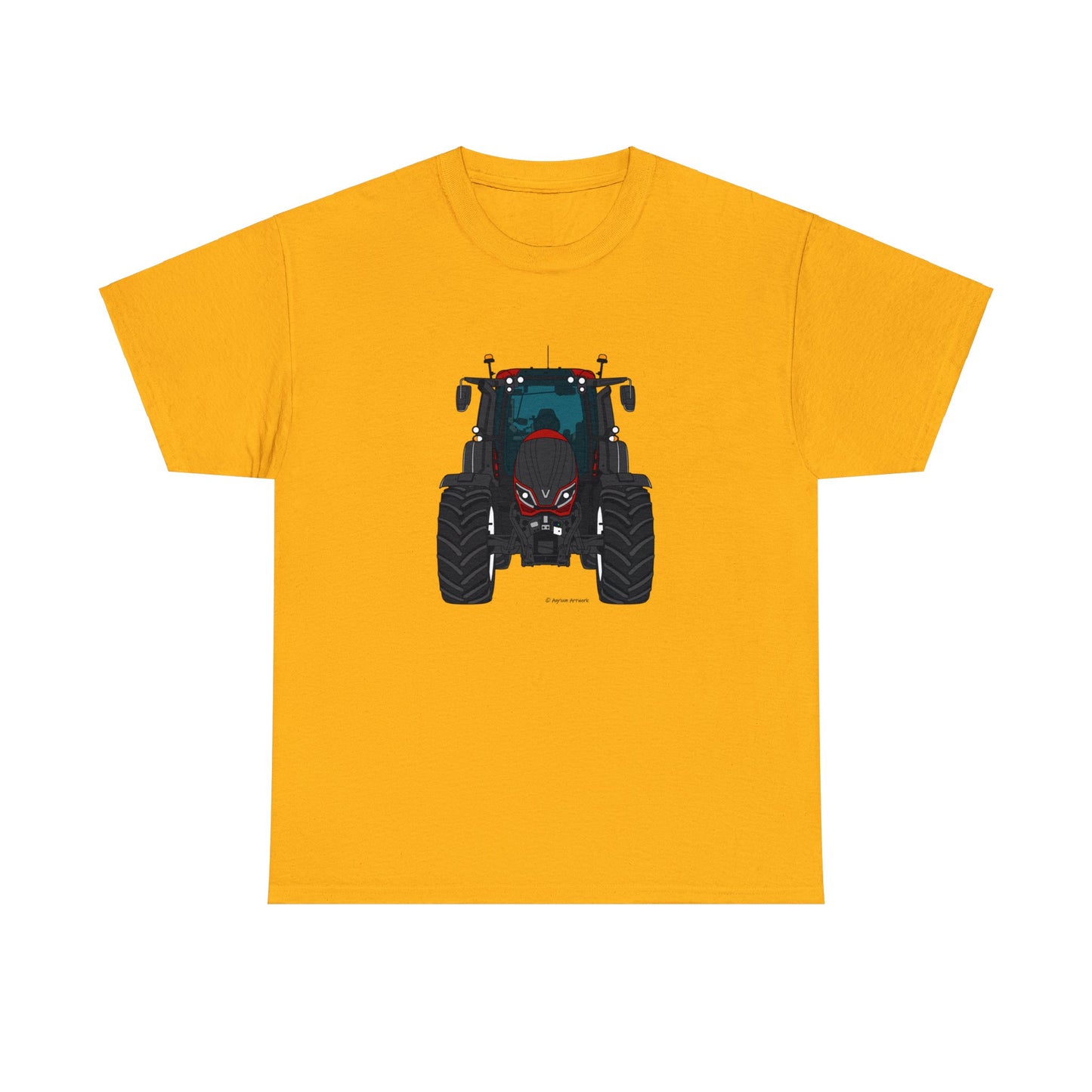 Valtra T Maroon Tractor - Adult Classic Fit Cartoon T-Shirt