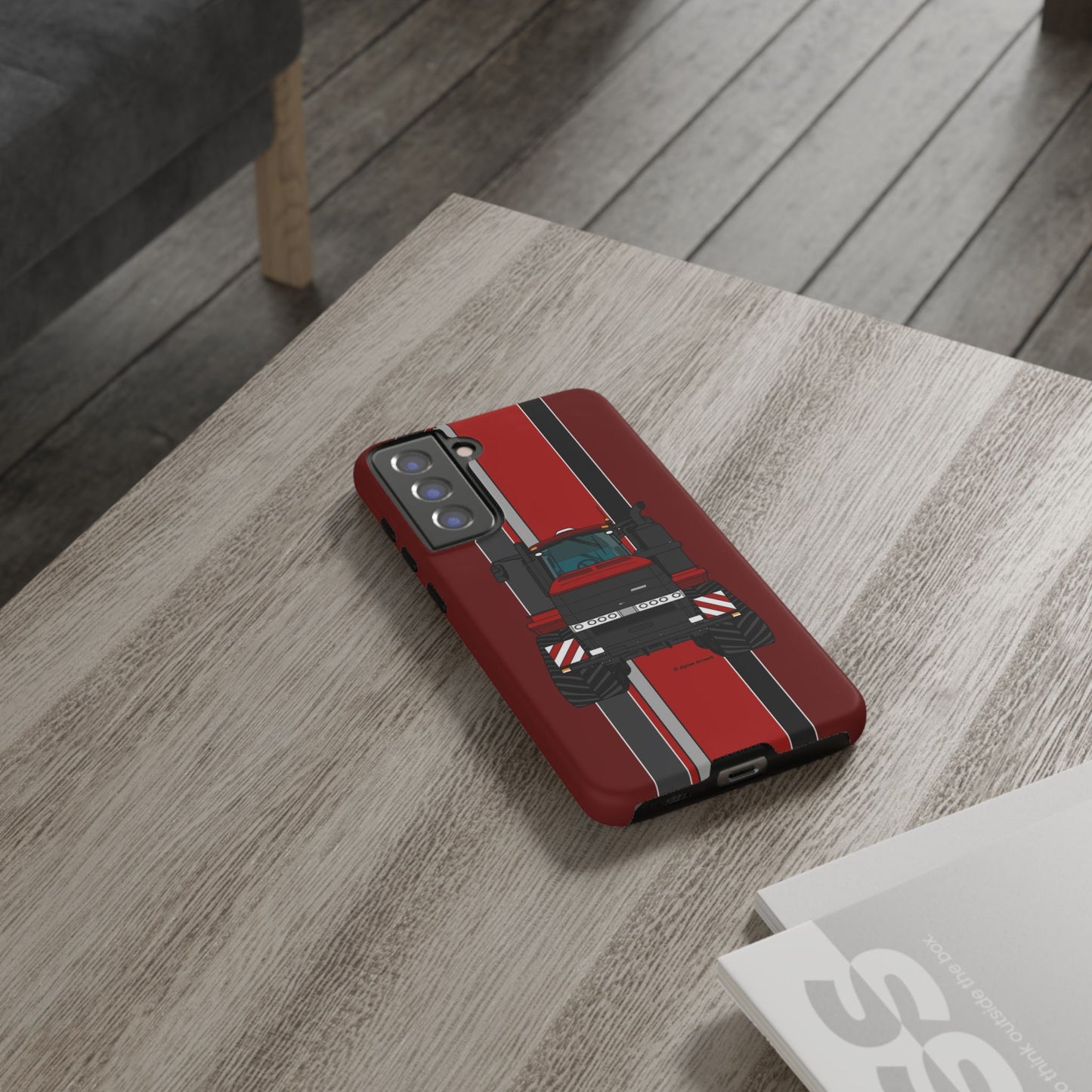 Dark Red Tractor #2 Tough Phone Case