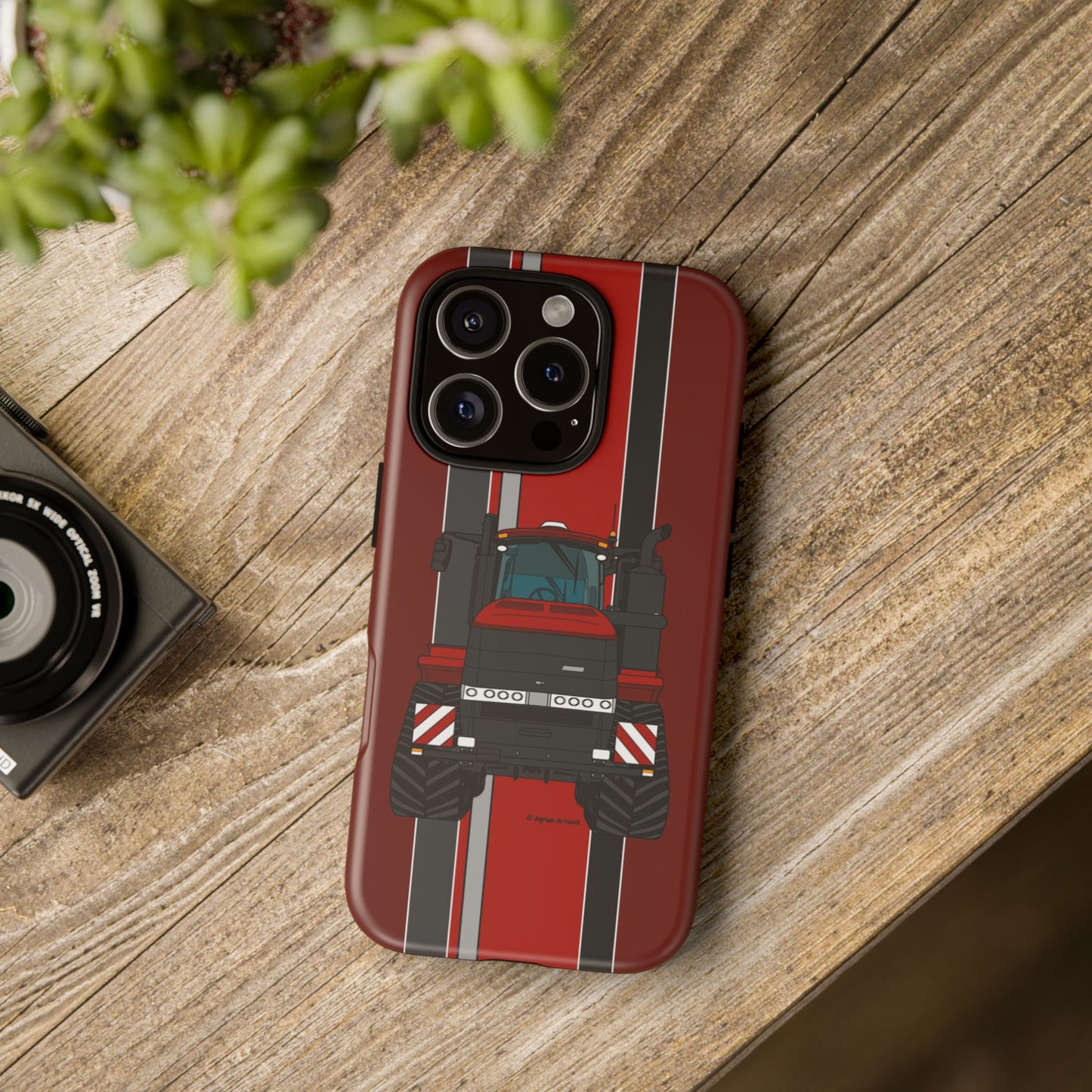 Dark Red Tractor #2 Tough Phone Case