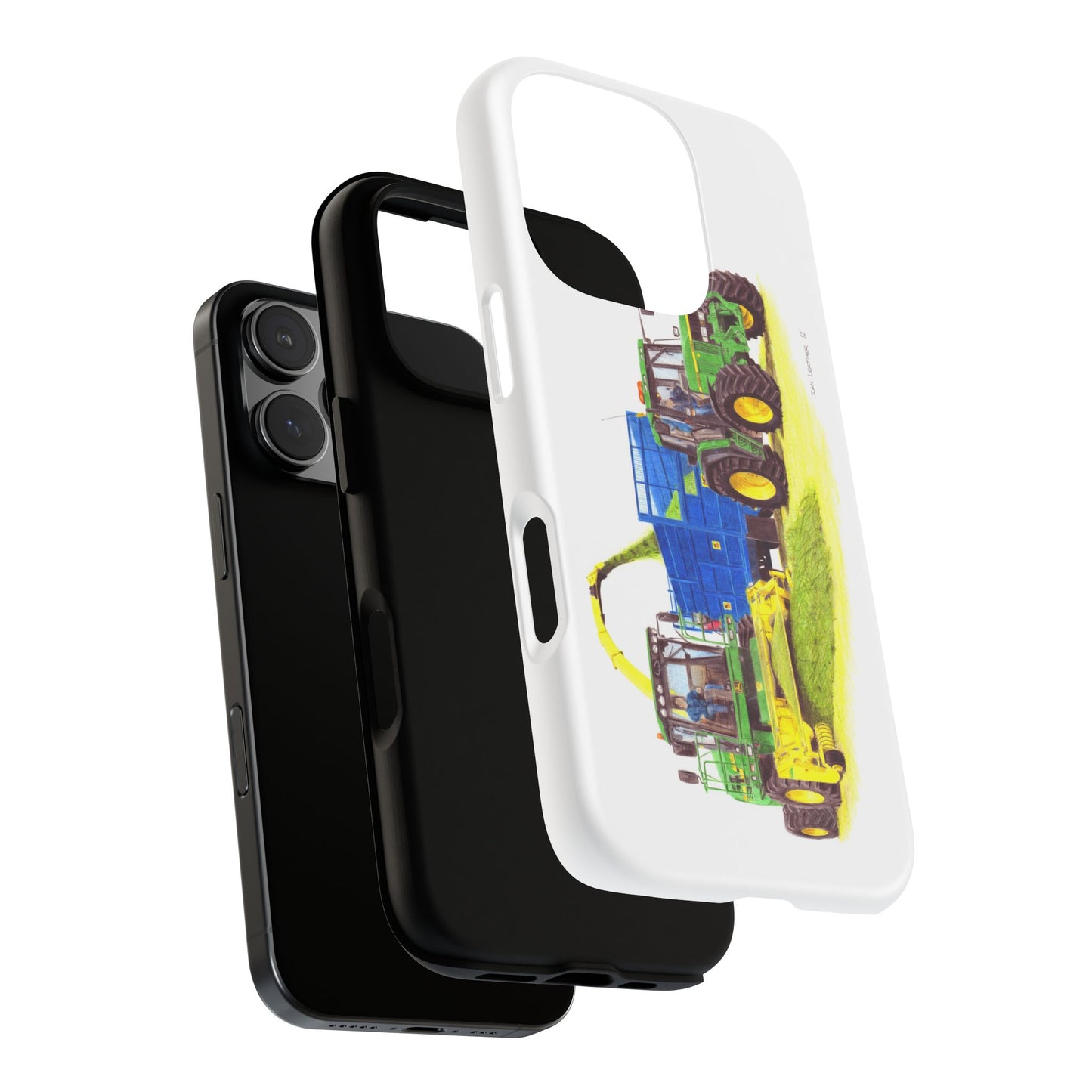 John Deere 7430 Forager and 6910S Tractor Tough Phone Case