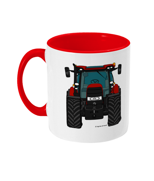 Dark Red Tractor #1 Coloured 11oz Mug