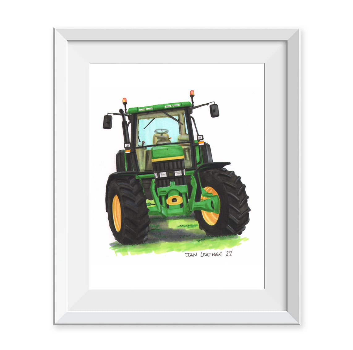 Load video: Timelapse of Ian Leather doing a quick drawing of a John Deere Tractor to highlight his technique