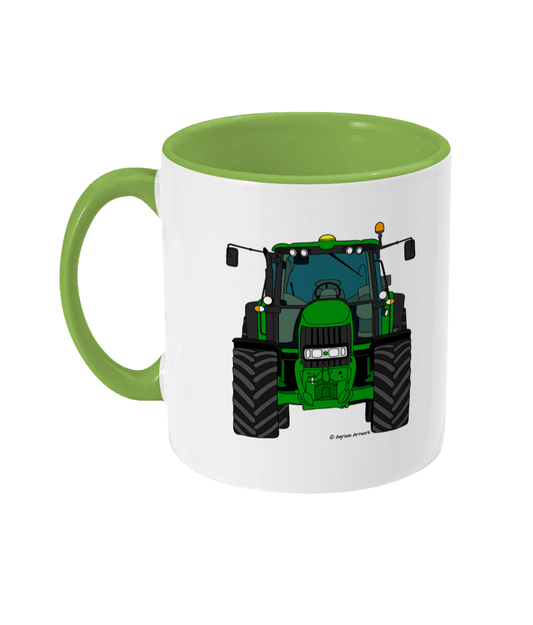Green Tractor #2 Coloured 11oz Mug