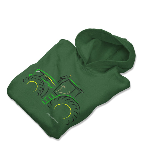 John Deere 6R Tractor Colour Highlights - Kids Hoodie