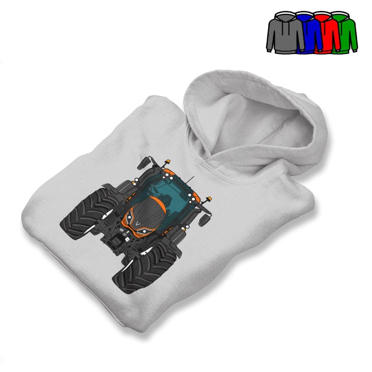 Valtra T Orange Tractor - Kids Cartoon Hoodie