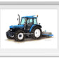 Ford New Holland 7740 Tractor Rolling Art Print