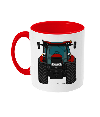 Dark Red Tractor #1 11oz Coloured Mug