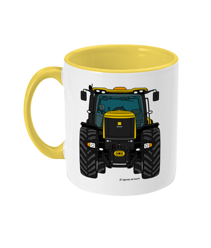 Yellow Fast Tractor #2 11oz Coloured Mug