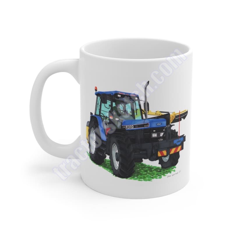 Ford 8340 Tractor & Hedgecutter Mug 11oz