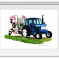 Ford 7710 Tractor & Claas Rake Art Print