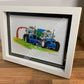 Two County Tractors doing Silage artwork - 8"x6" - Ian Leather Original Sketch