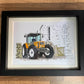 Renault 106-54 Tractor artwork - 8"x6" - Ian Leather Original Sketch