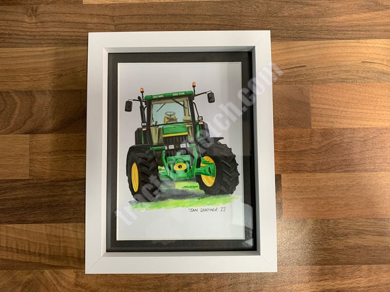 John Deere 6810 Tractor Artwork - 6"x8" - Ian Leather Original Sketch