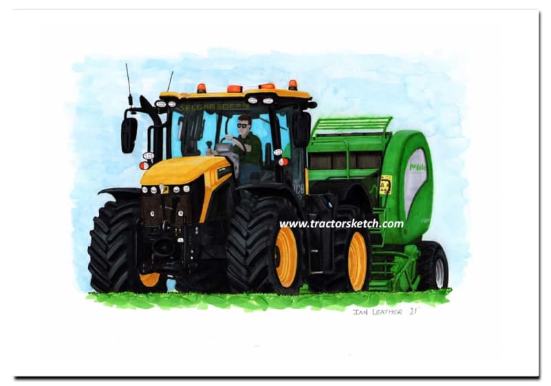 JCB Fastrac 4220 Tractor & McHale Baler
