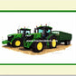 John Deere 7R Tractors and Bailey Grain Trailer Art Print