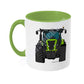 Lime Green Tractor Coloured 11oz Mug