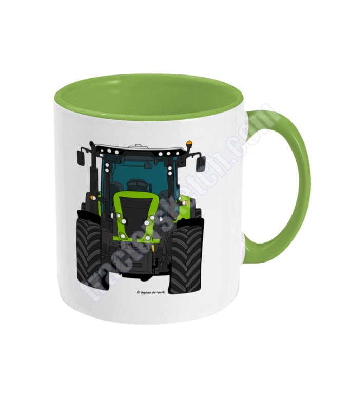Lime Green Tractor Coloured 11oz Mug
