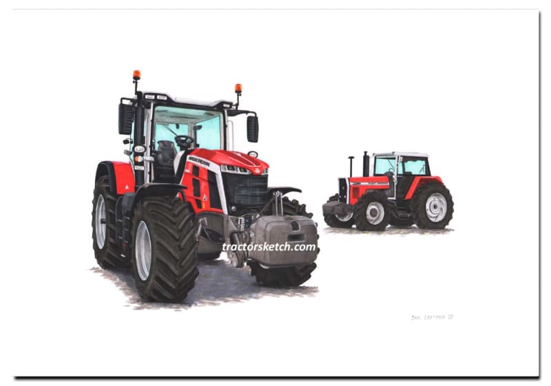 Massey Ferguson 8S & 2680 Tractor Limited Edition Art Print
