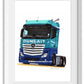 Mercedes Actros Truck (Dungait Haulage) Art Print