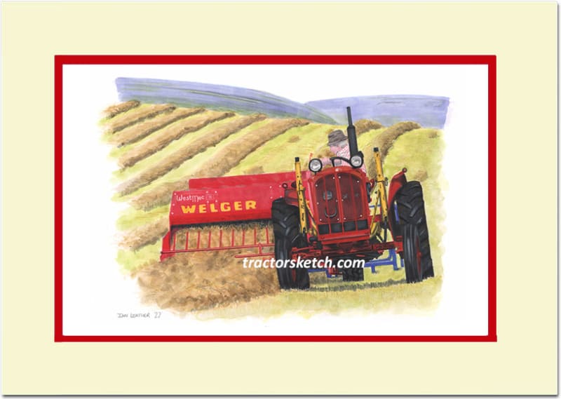 Nuffield Tractor & Welger Baler at Haytime