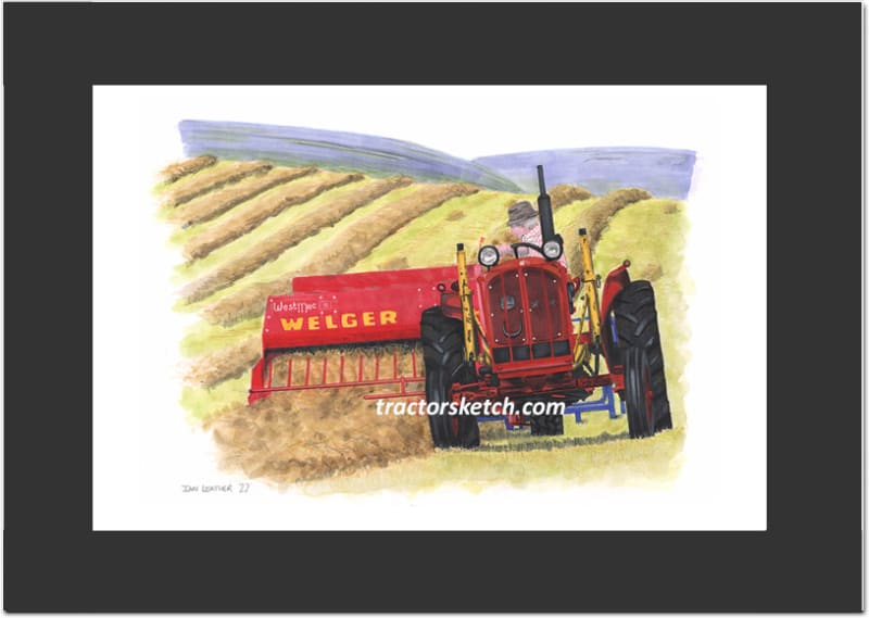 Nuffield Tractor & Welger Baler at Haytime