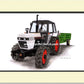 Case 1394 and trailer - tractorsketch.com