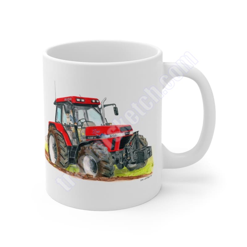 Case IH 5150 Ploughing Tractor Ceramic Mug 11oz
