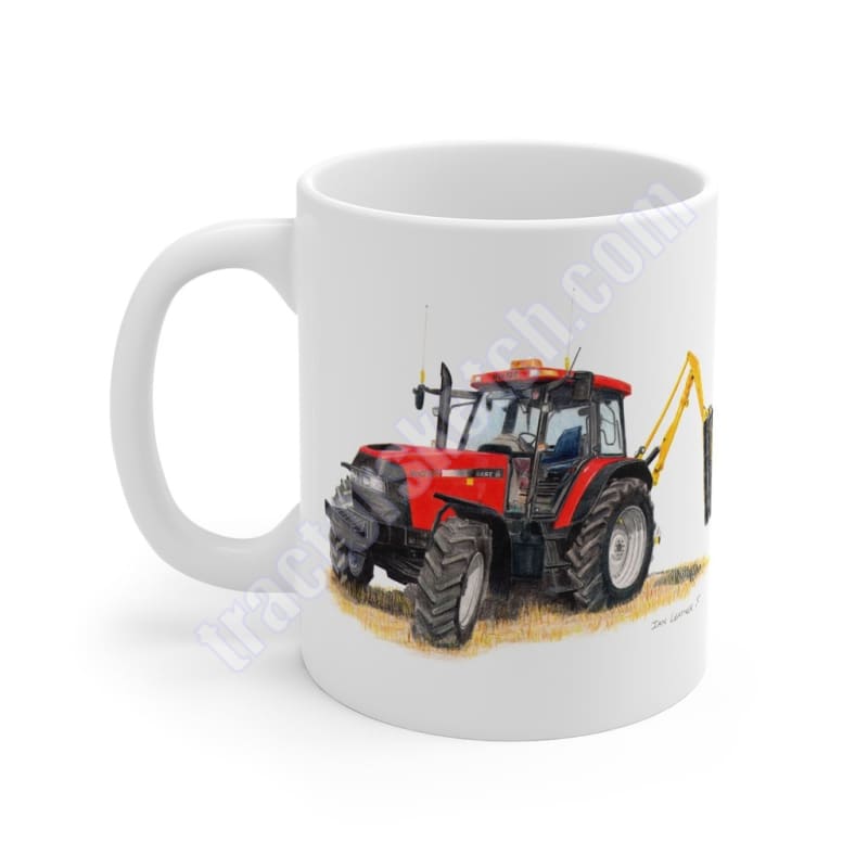 Case IH MXM120 & Hedgecutter Tractor Ceramic Mug 11oz
