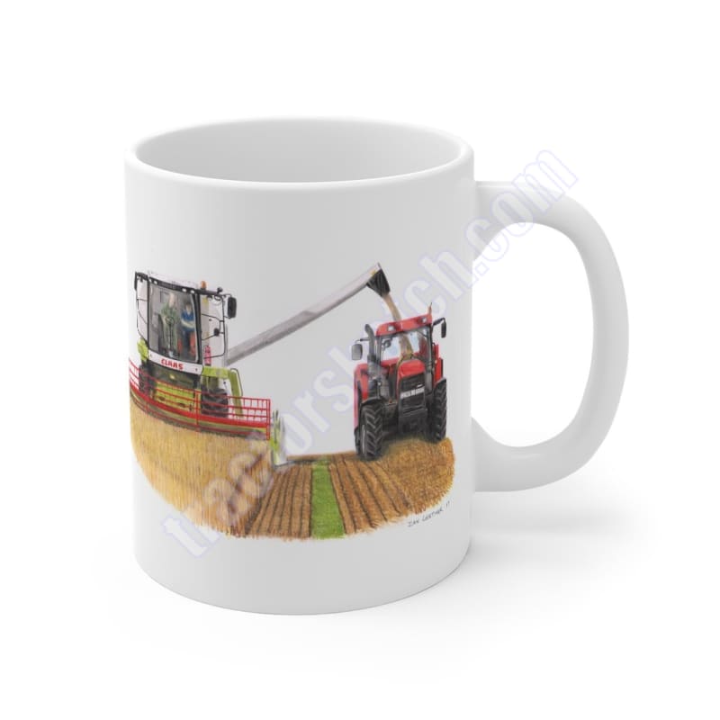Claas Avero & Case IH MX110 Tractor Ceramic Mug 11oz