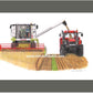 Claas Avero Combine Harvester & Case Maxxum Tractor - tractorsketch.com