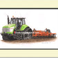 Claas Challenger 55 & Simba Multipress - tractorsketch.com