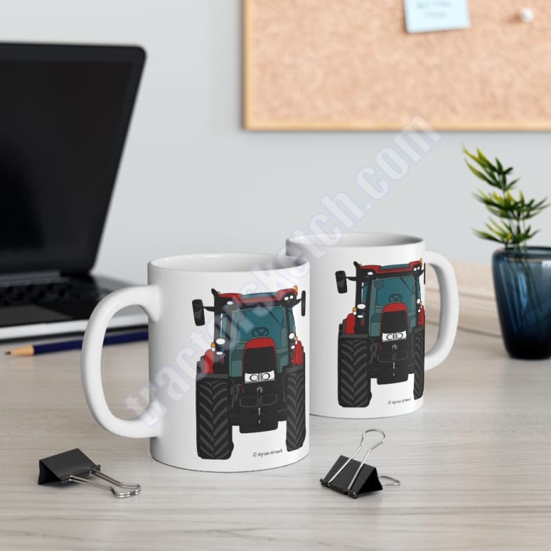 Case IH Puma Tractor Mug Dark Red Tractors Coffee Mugs 