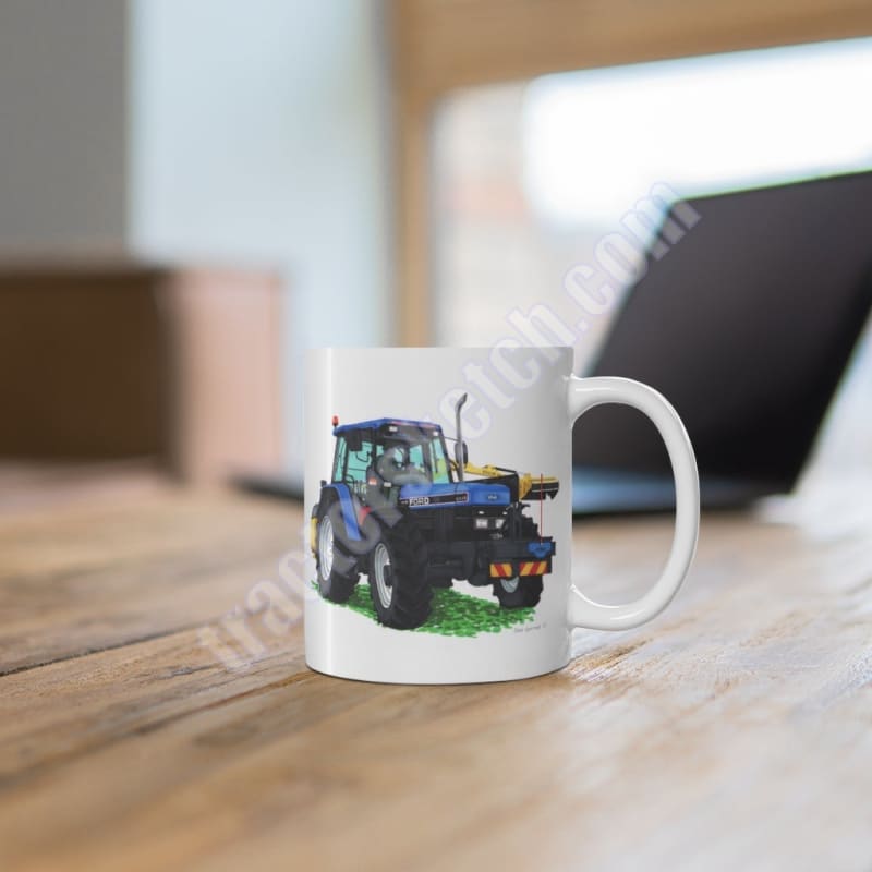 Ford 8340 Tractor & Hedgecutter Mug 11oz