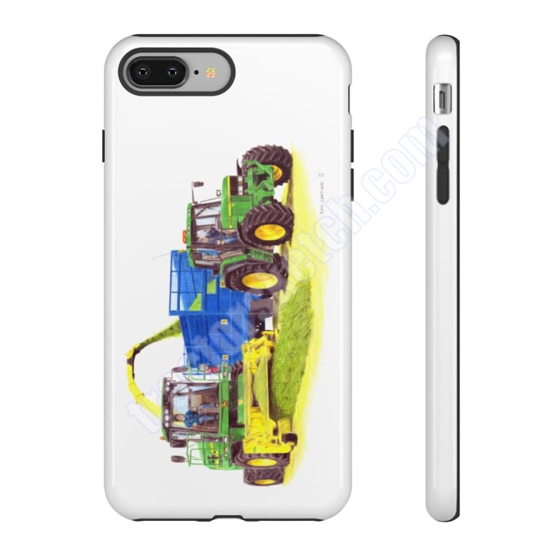 John Deere 7430 Forager and 6910S Tractor Tough Phone Case