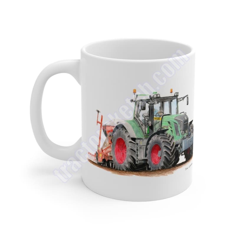 Fendt 828 & Accord Drill Tractor Ceramic Mug 11oz